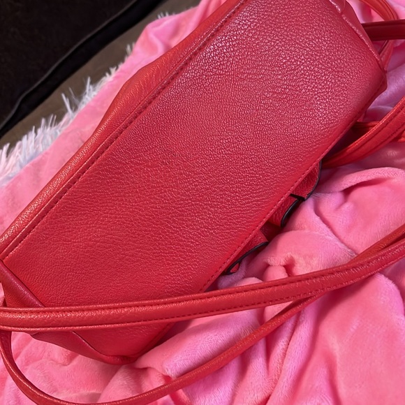 ROSE PETAL Red Faux Leather Round Crossbody Bag NWOT - Picture 13 of 14